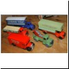 A selection of Brimtoy Pocketoy tinplate lorries